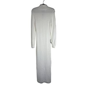 Bardot Lavinia Brushed Long Sleeve Turtleneck Sweater Dress Ivory NEW Size Large